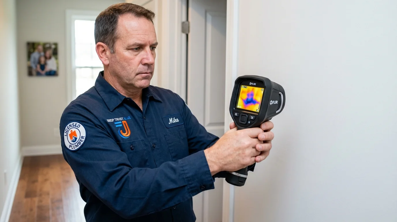 Thermal imaging leak detection by Johns Plumbing LLC in Shrub Oak
